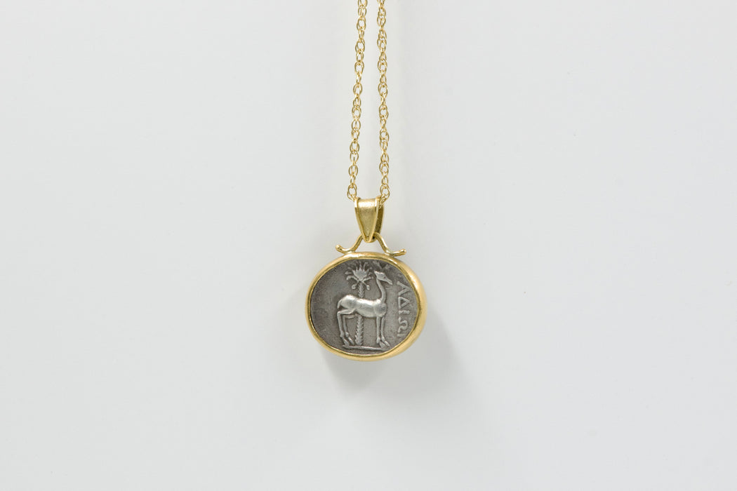 22k Gold Ancient Coin Pendant