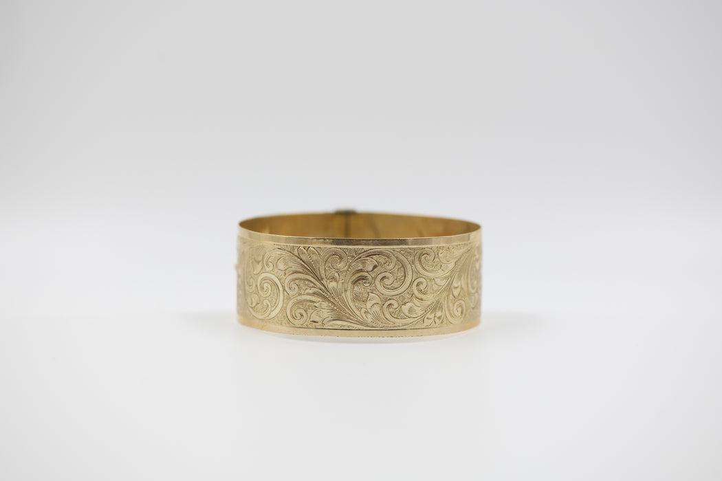 9k Gold Wide Band Cuff