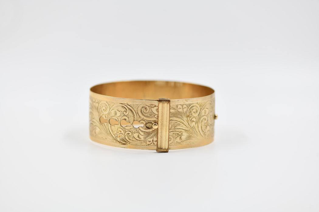 9k Gold Wide Band Cuff