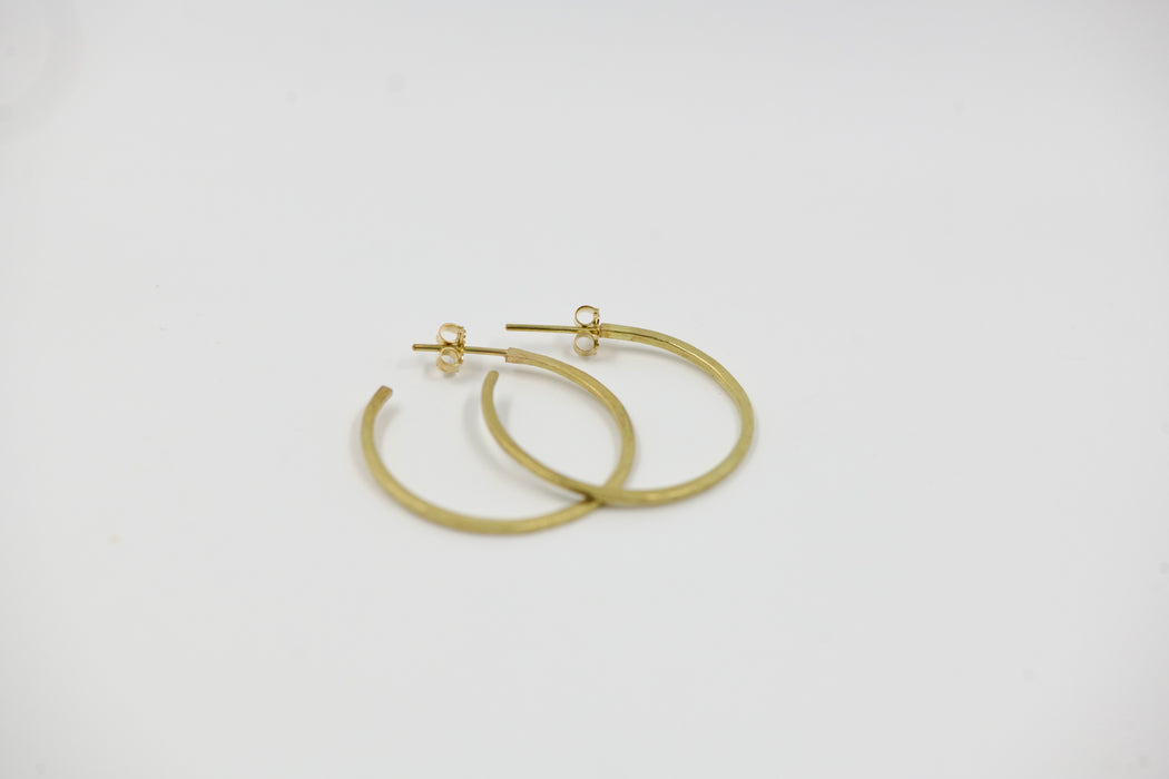 18k Gold Large Hoop Earrings