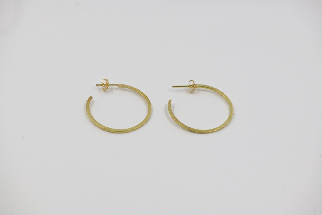 18k Gold Large Hoop Earrings