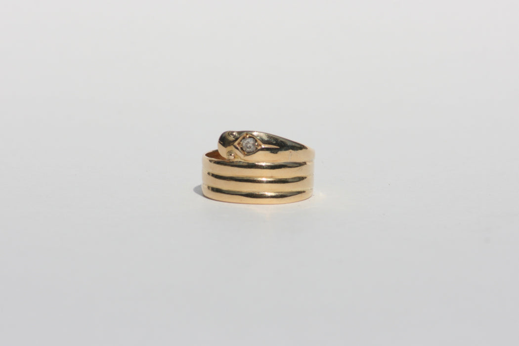 18K Gold Edwardian Snake Ring