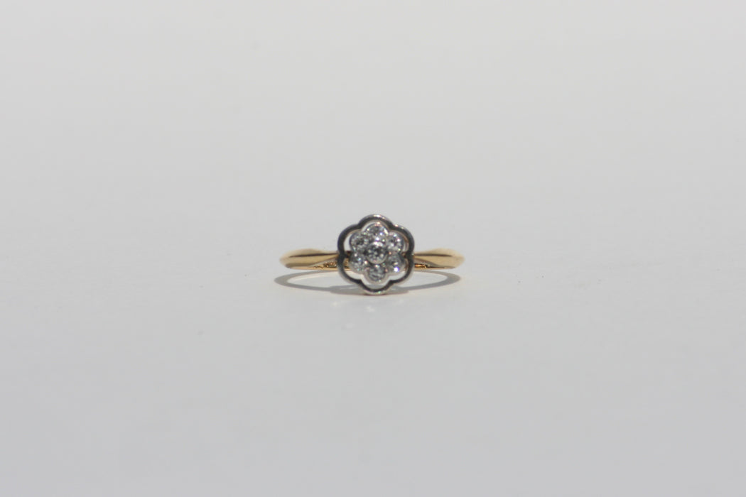 Victorian Diamond Flower Ring