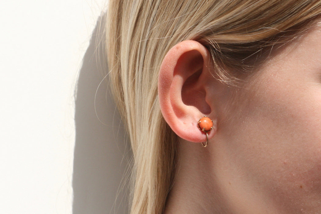 Victorian Coral Earrings