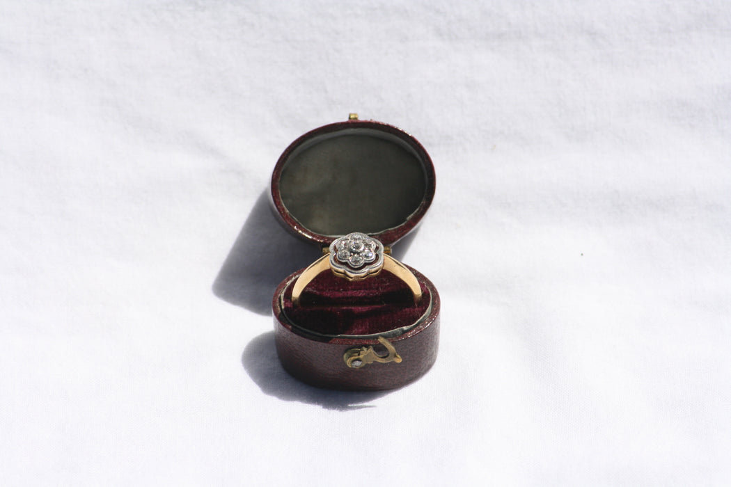 Victorian Diamond Flower Ring